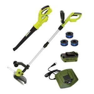 Sun Joe 20 Volt Cordless Leaf Blower, Trimmer/Edger