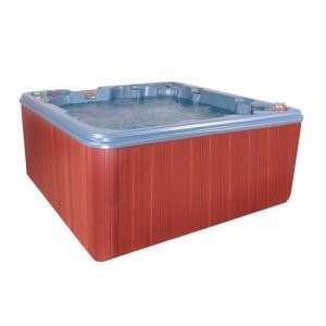 QCA Spas Cypress Blue Denim 8 Person, 40 Jet Spa with 4 HP Pump, Features an LED Light, and a Dura-Frame Cabinet