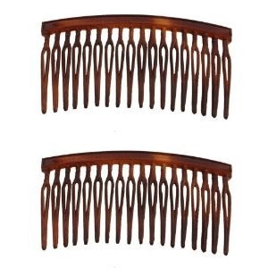 Caravan Your Hair Will Stay In Place With These Wire Twist Tortoise Shell Combs Pair