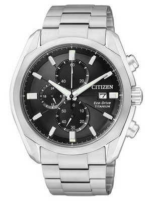 Citizen Eco-Drive Chronograph Titanium CA0021-53E CA0020-56E Mens Watch